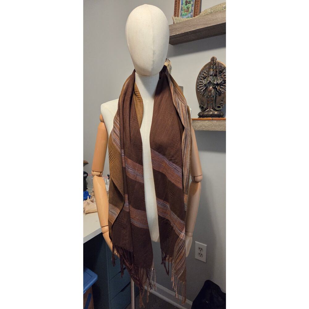 Pashmina (Goat Wool) Brown Scarf